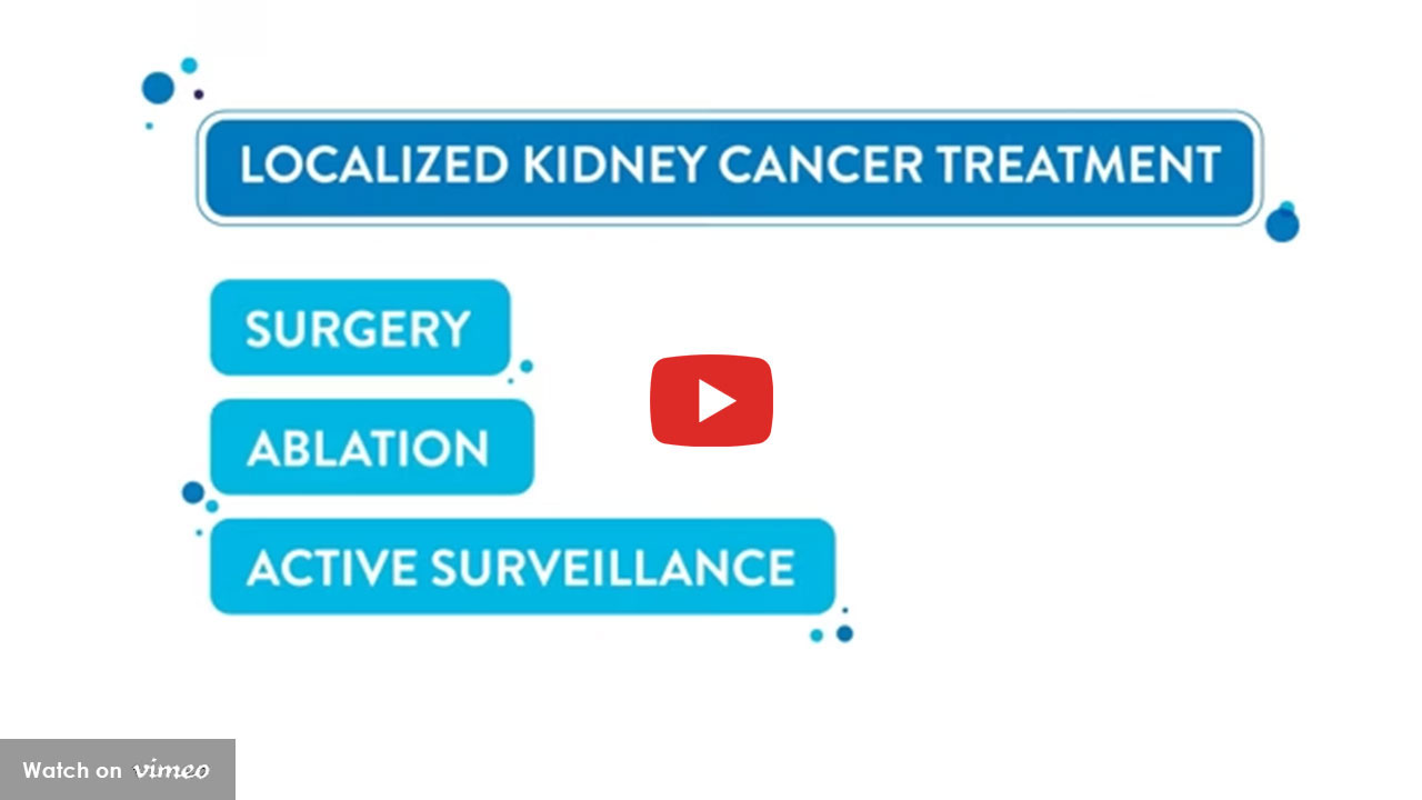 Graphic showing kidney cancer treatment options